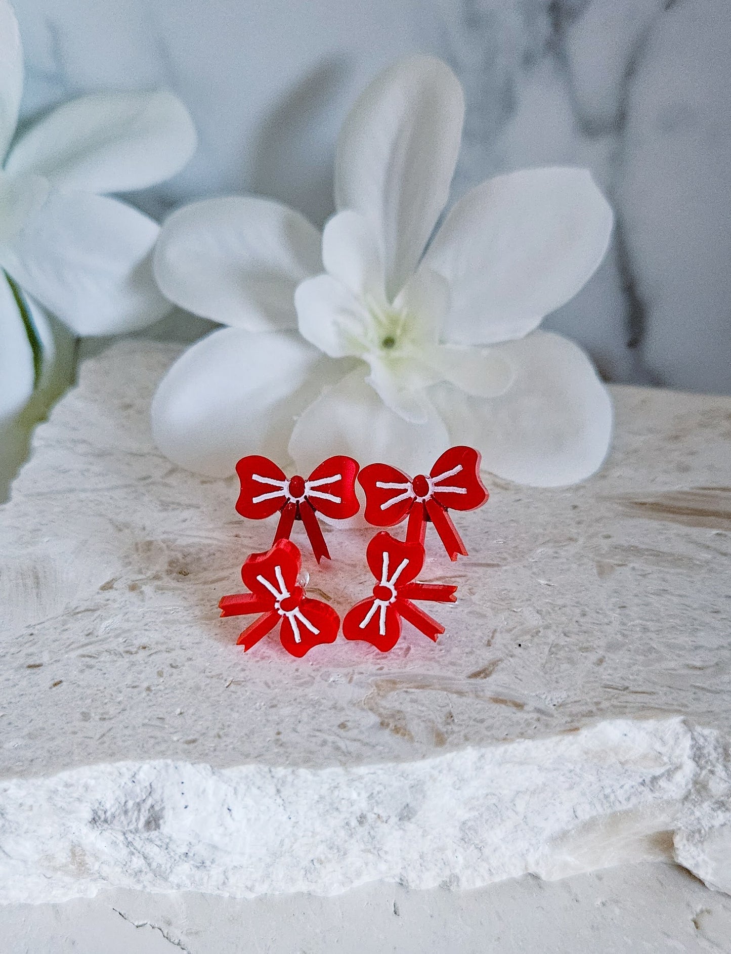 Christmas Ribbon Studs