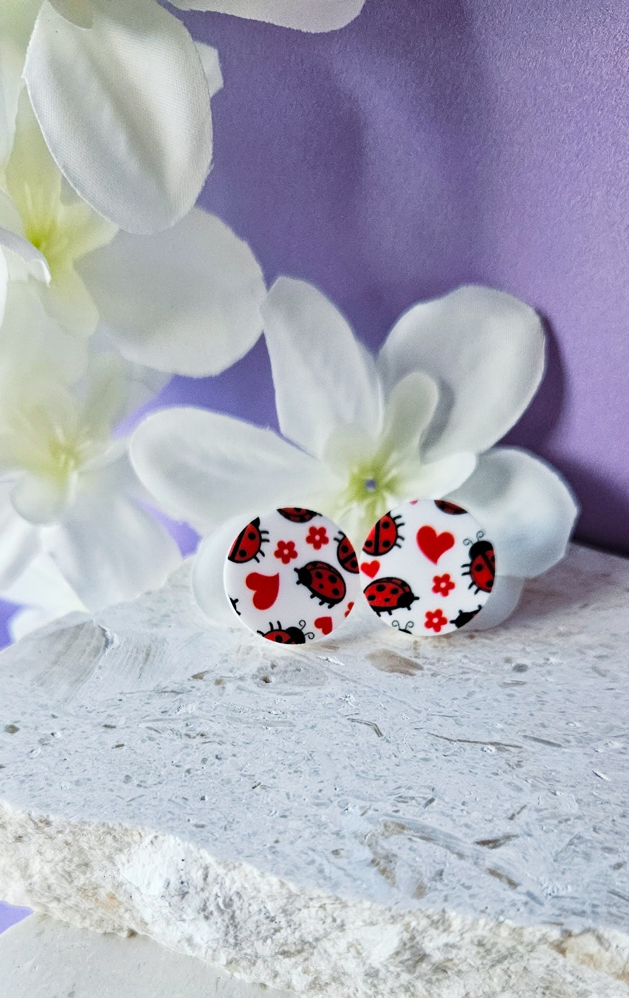 Ladybug Love Studs