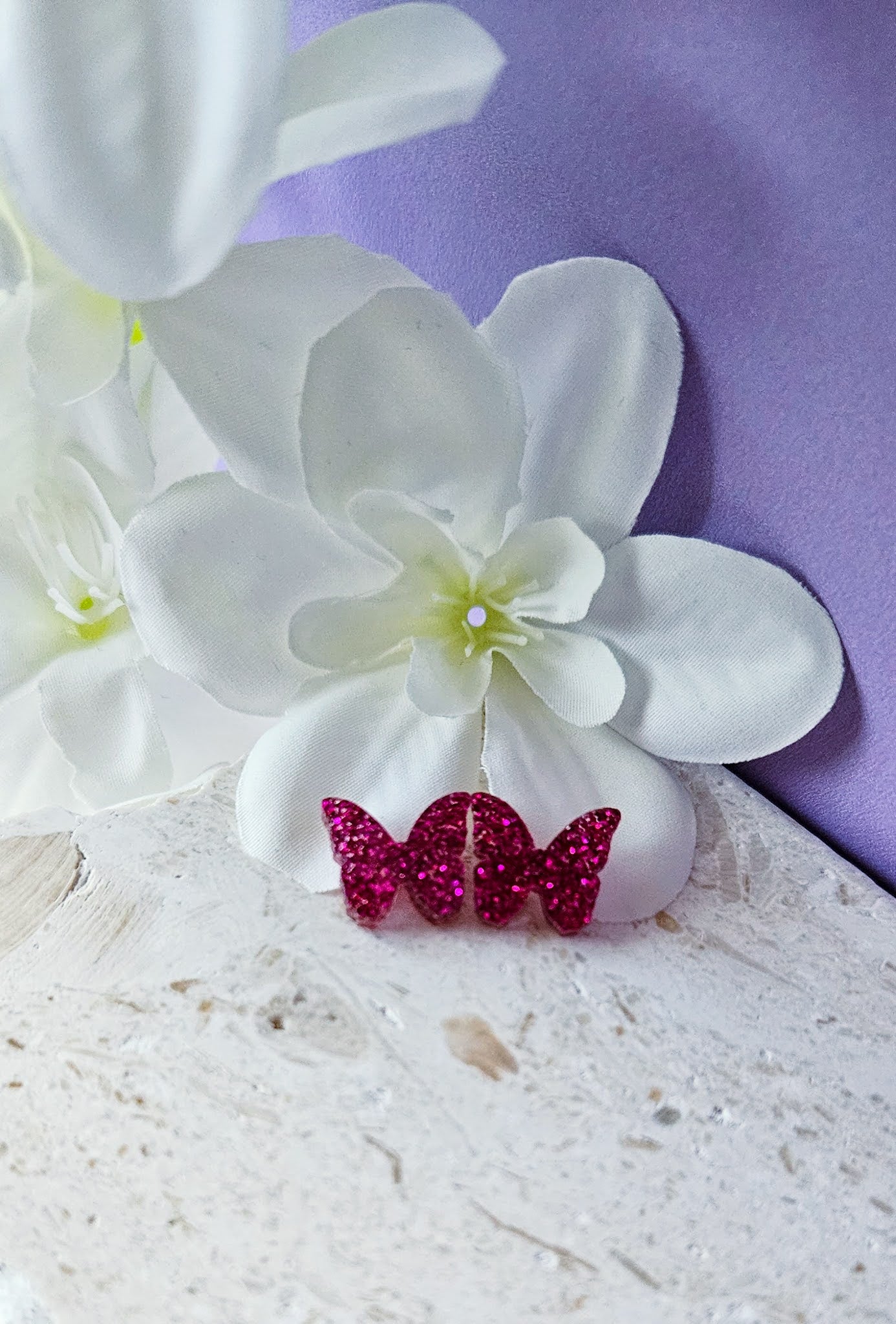 Glitter Butterflies|Studs