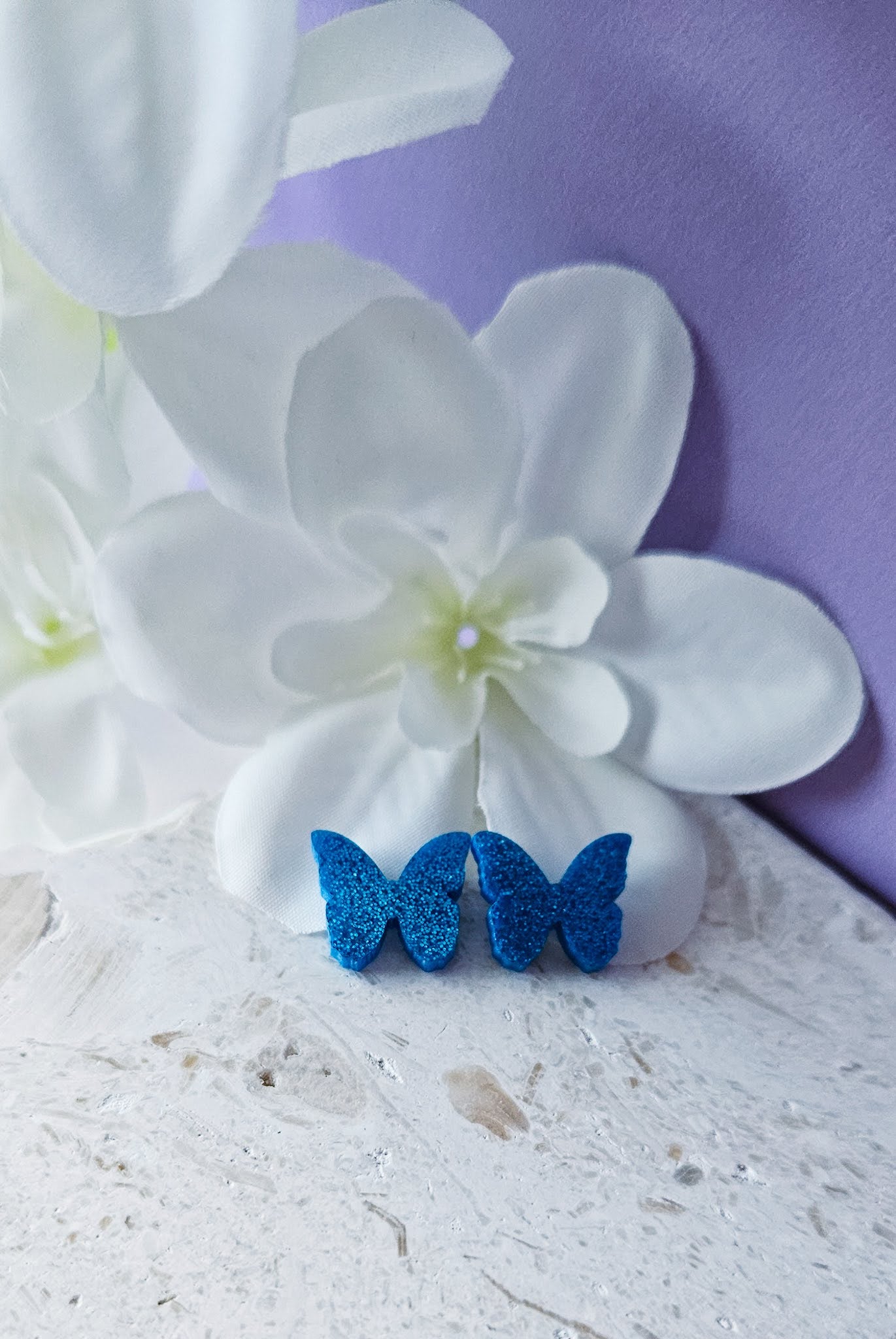 Glitter Butterflies|Studs