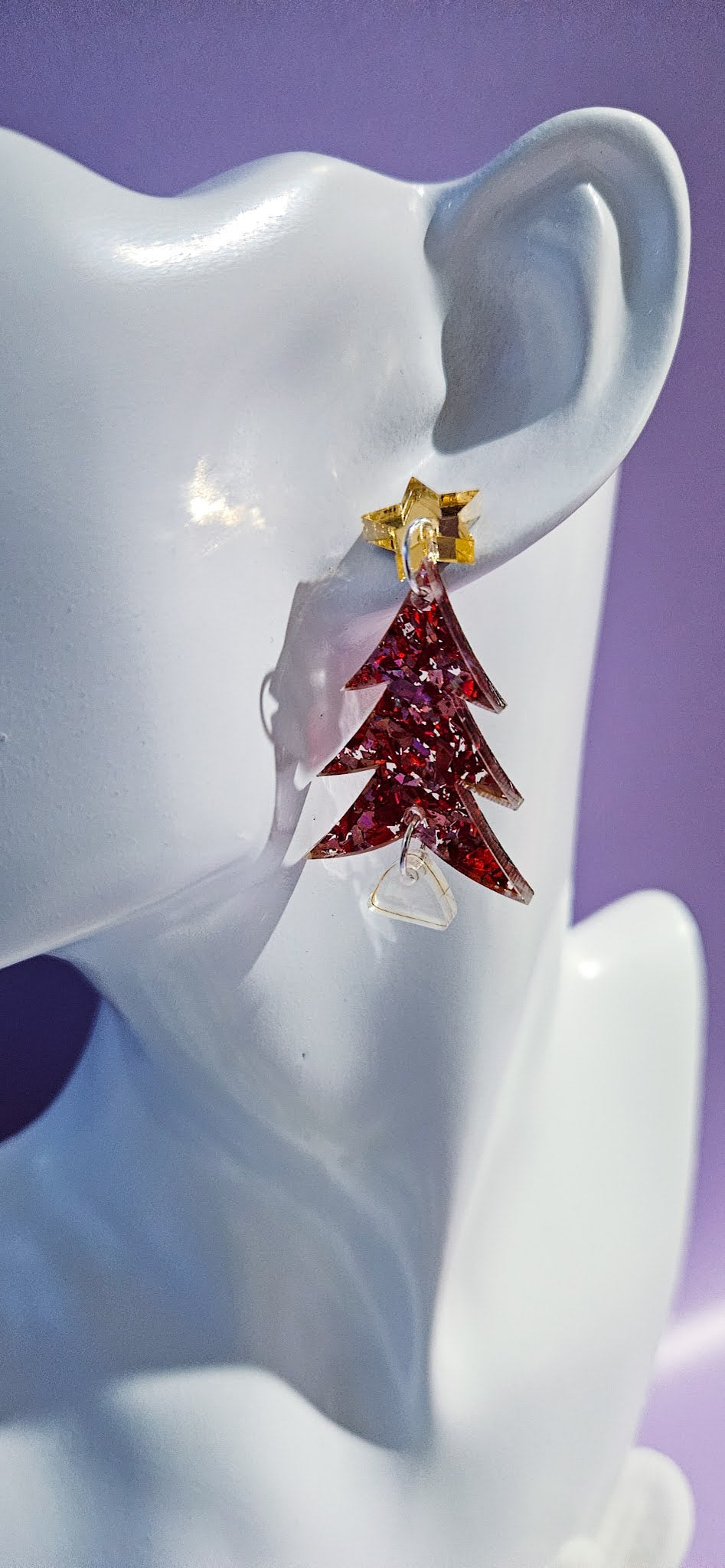 Red Christmas Tree Dangles