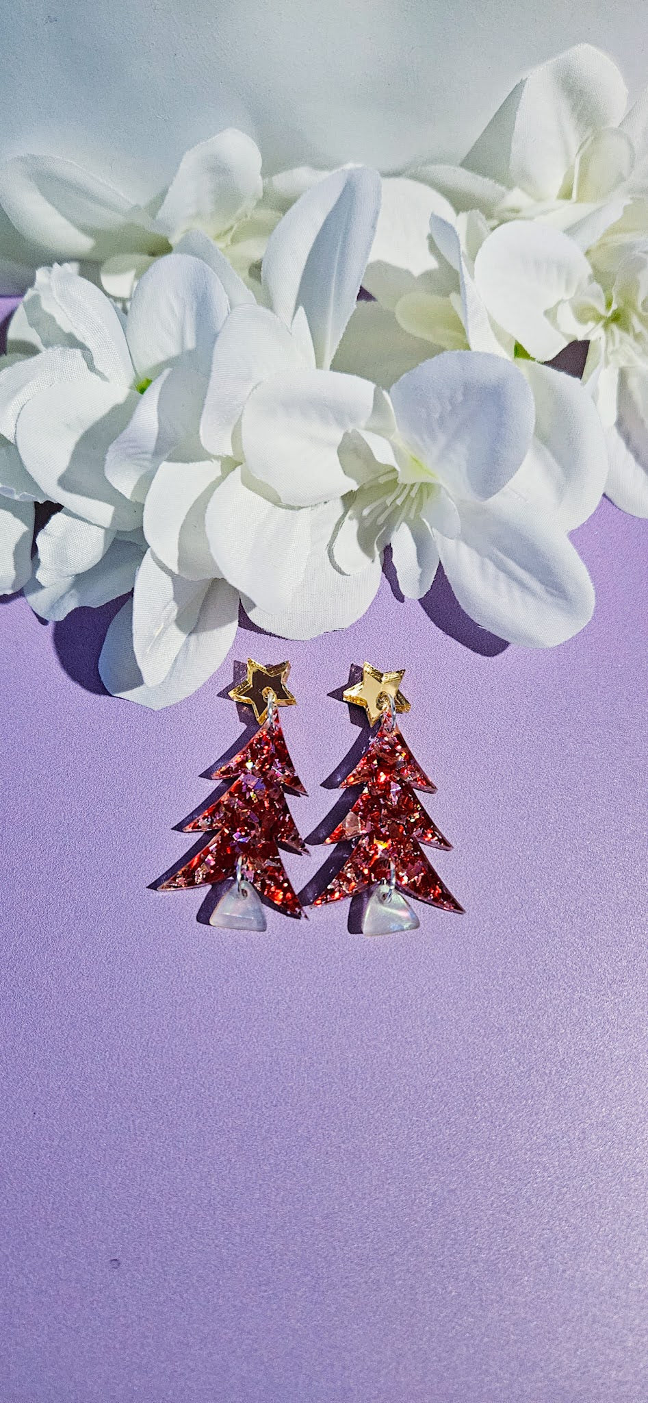 Red Christmas Tree Dangles