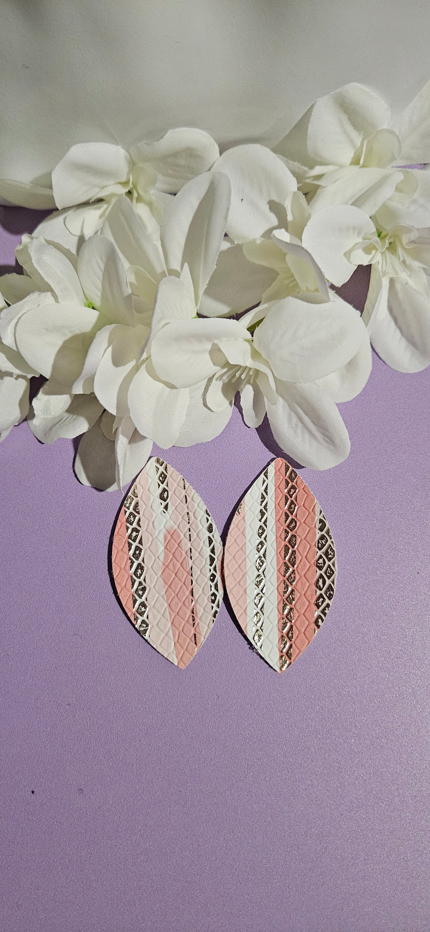 Patterned Leather Dangles