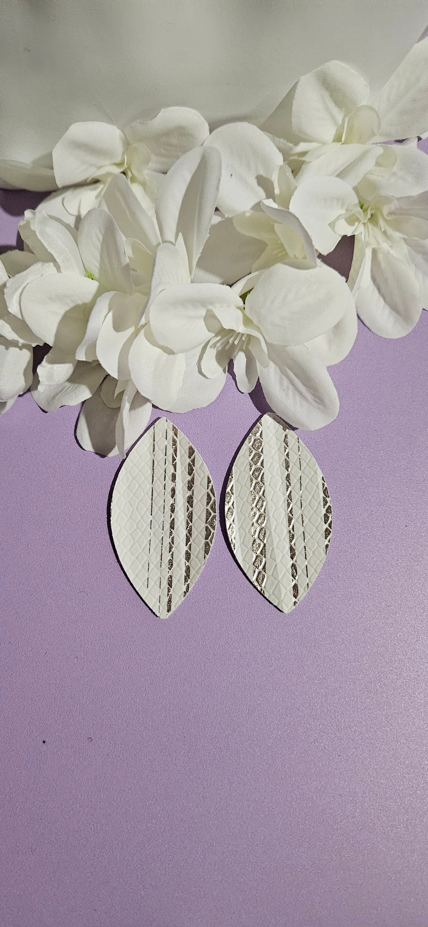 Patterned Leather Dangles