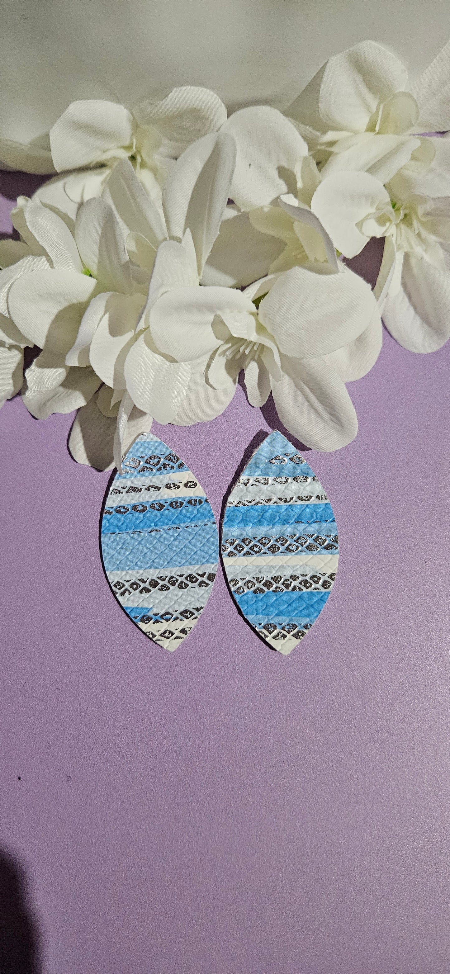 Patterned Leather Dangles
