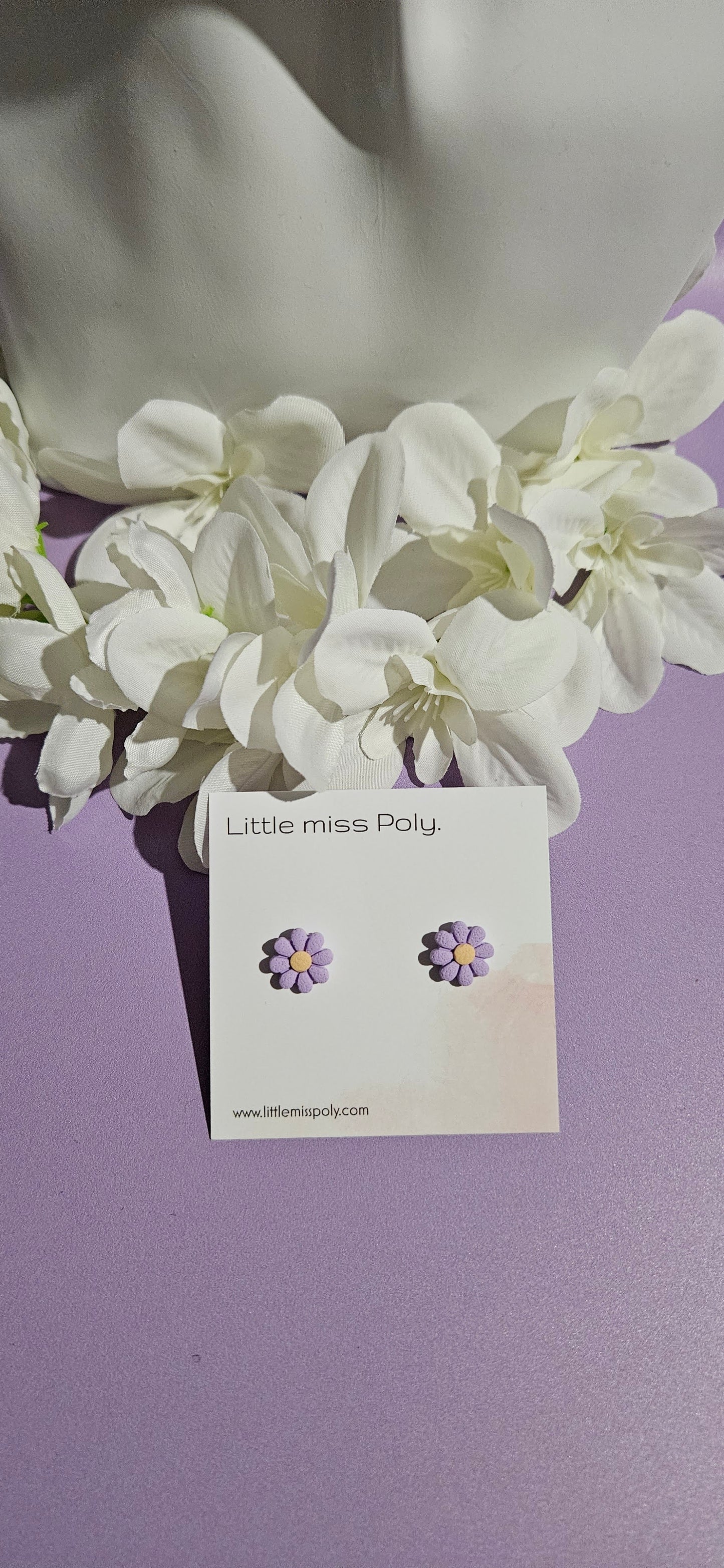 Daisy Studs by Little Miss Poly
