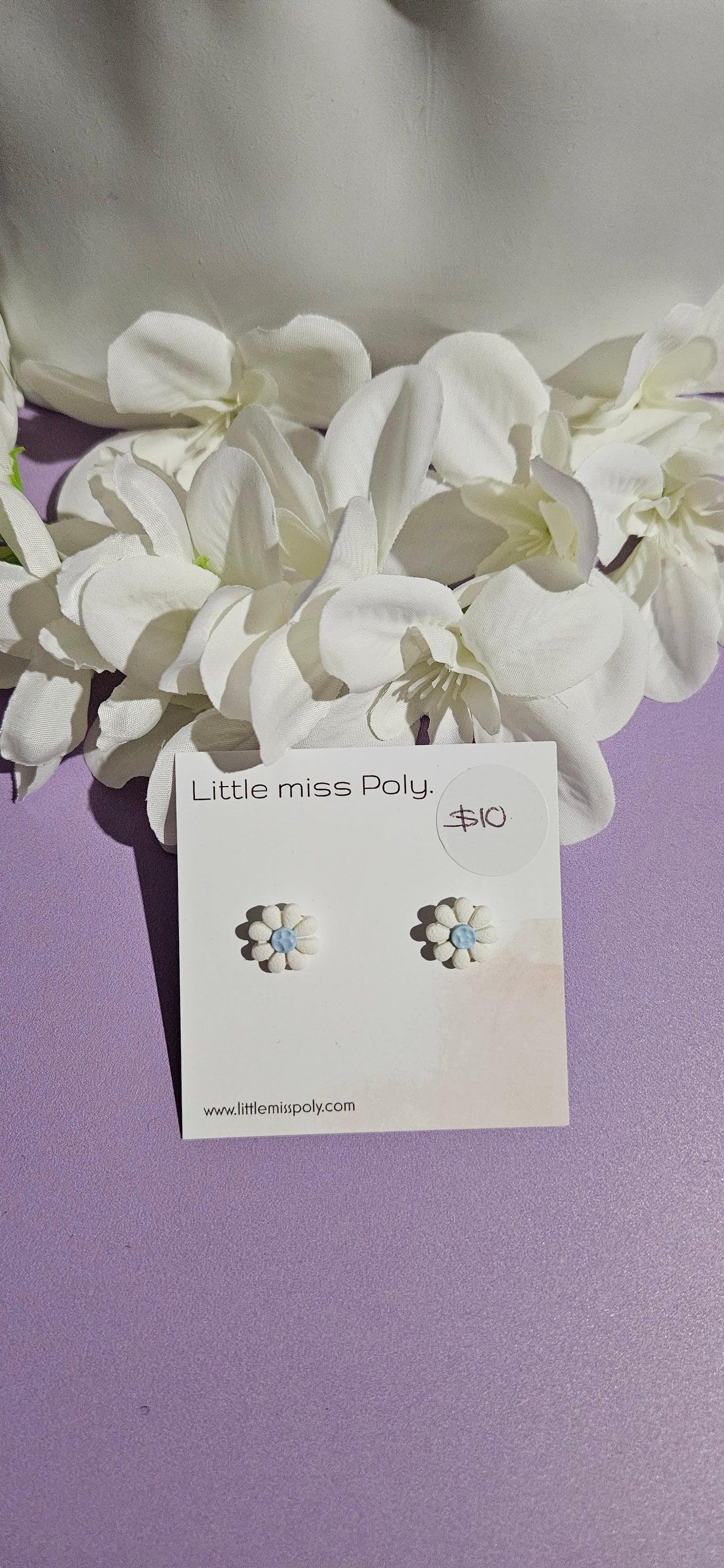 Daisy Studs by Little Miss Poly