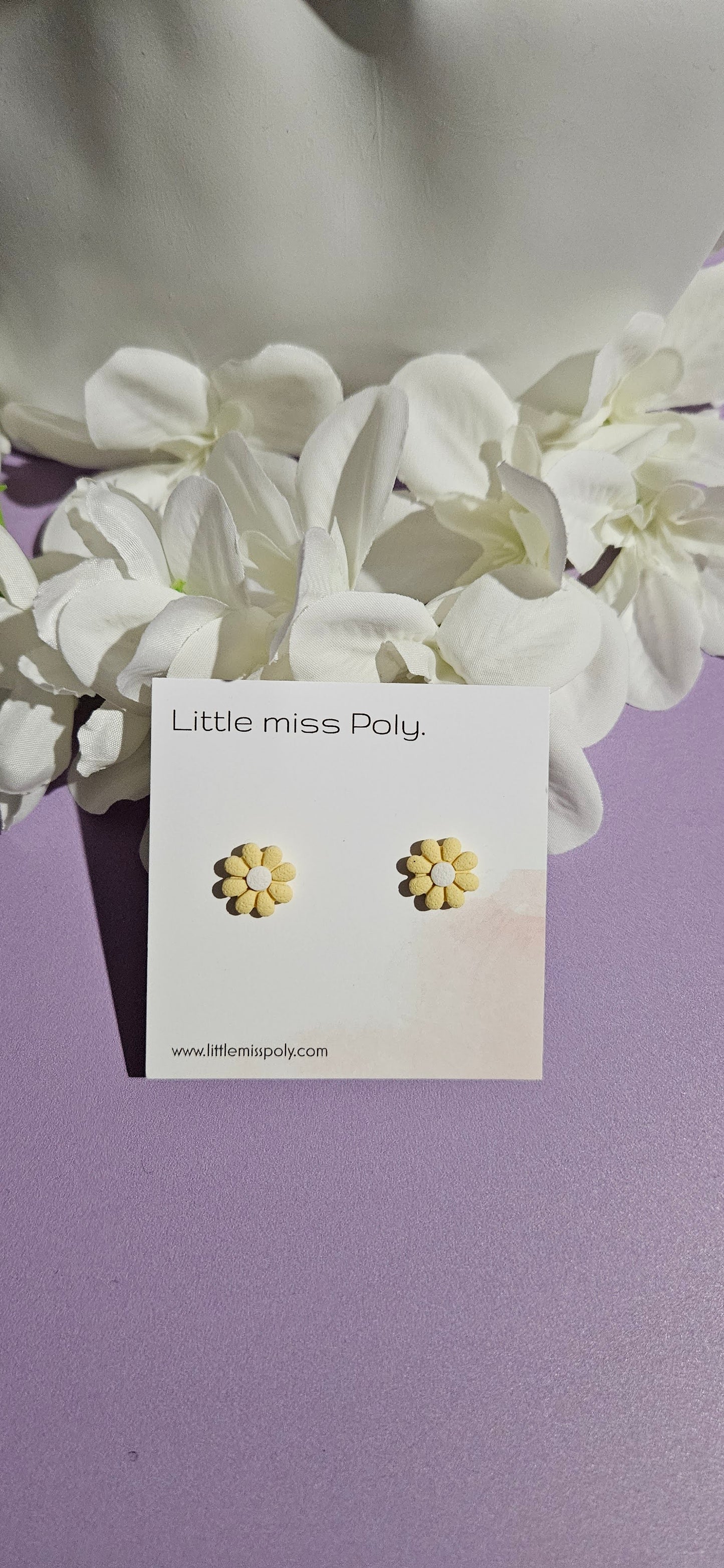 Daisy Studs by Little Miss Poly