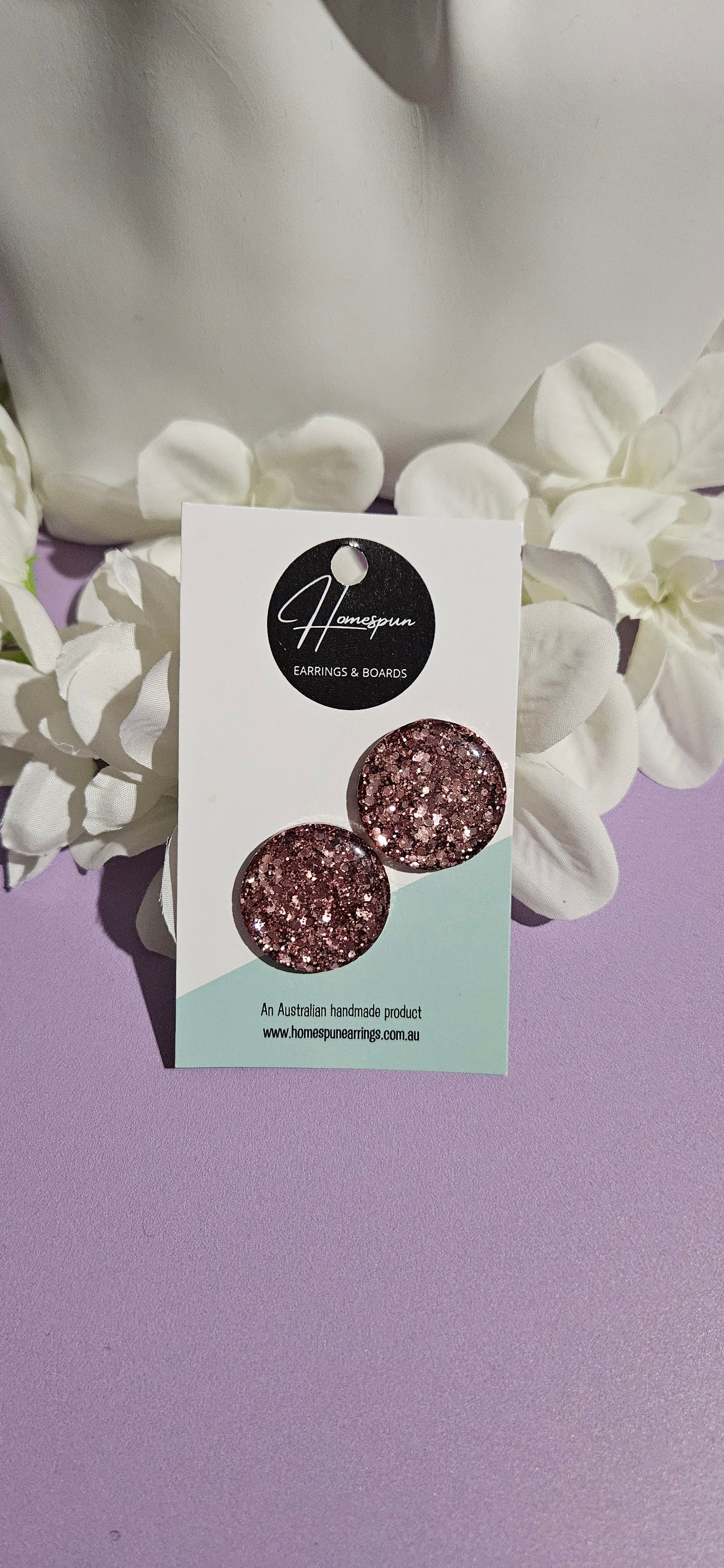 XL Rose Gold Studs-by Homespun Earrings