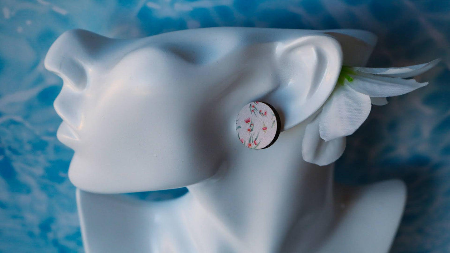 Eucalypt Gum Leaves Studs