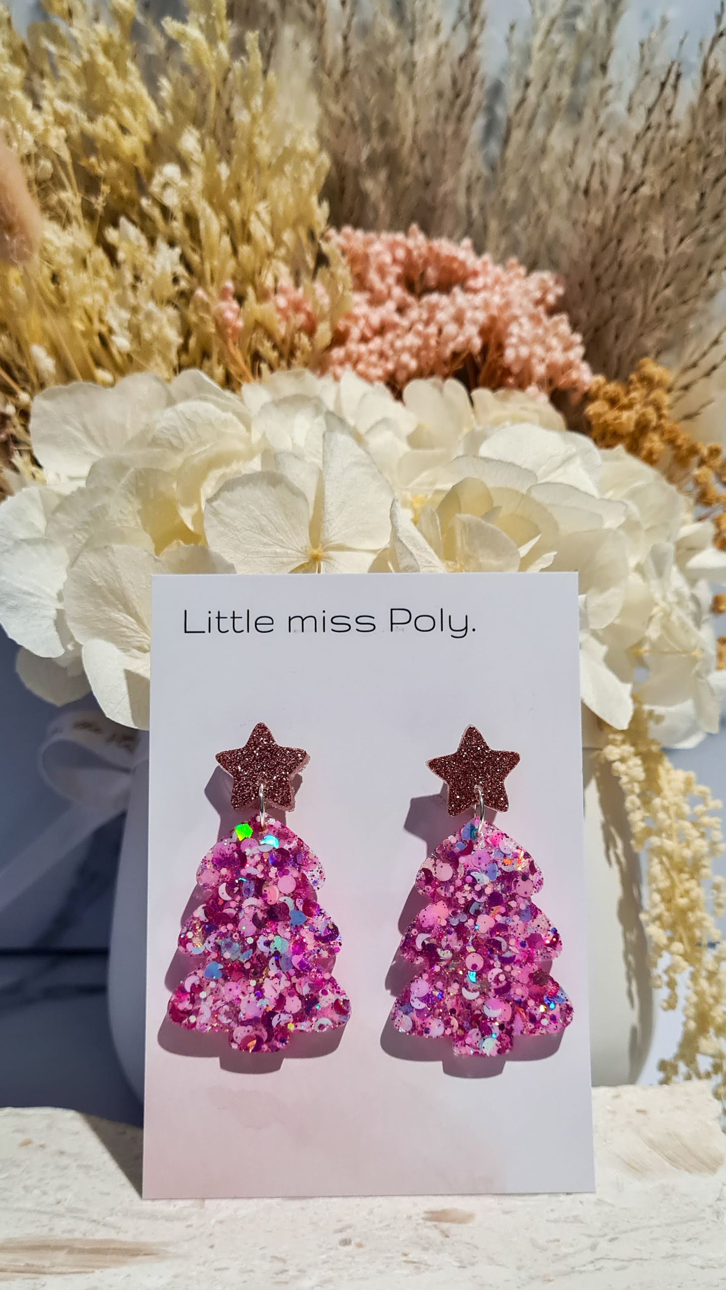 Christmas Tree Dangles & Studs by Little Miss Poly