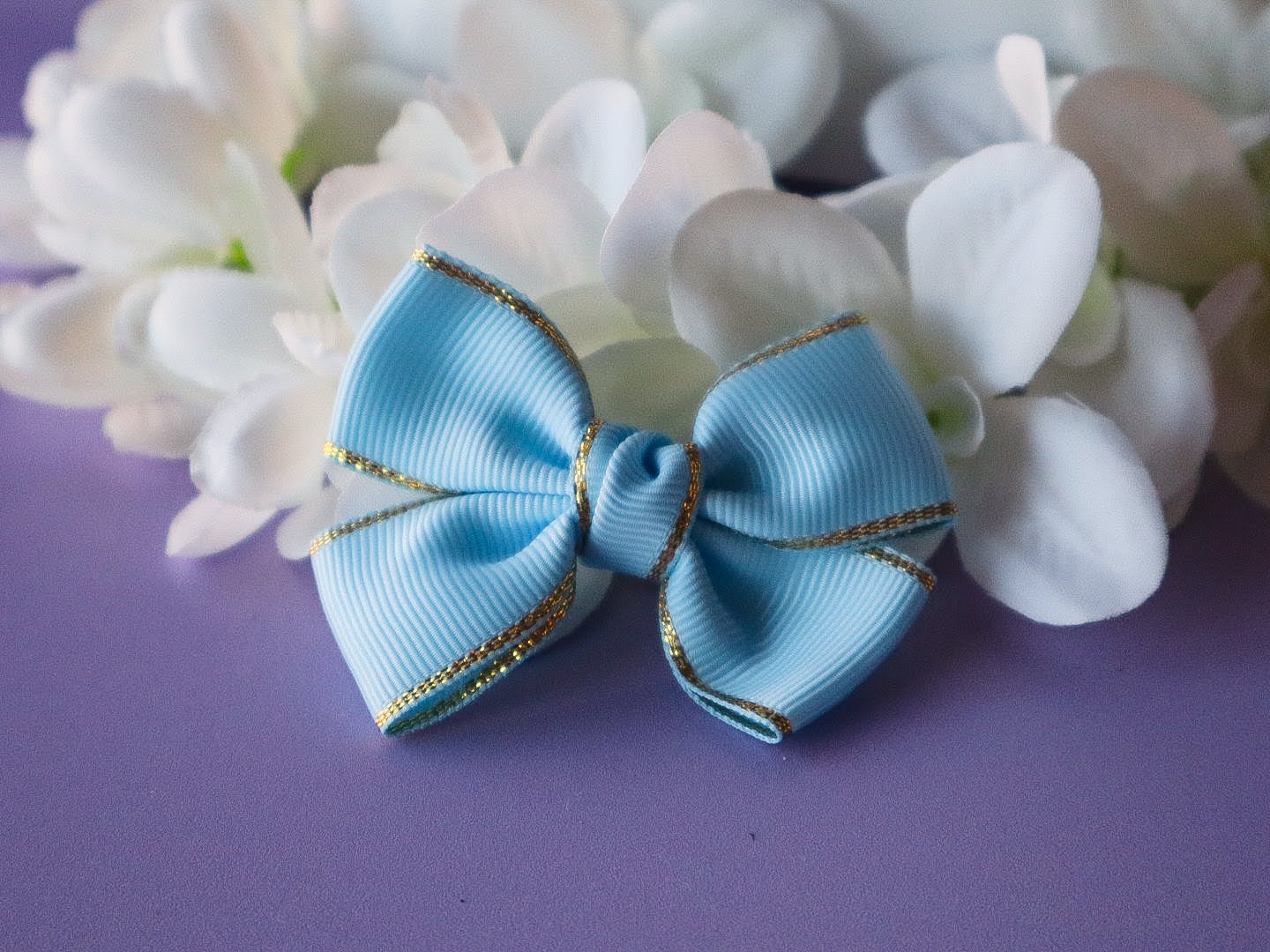 Gold Trim Ribbon Bows – Assorted Colours
