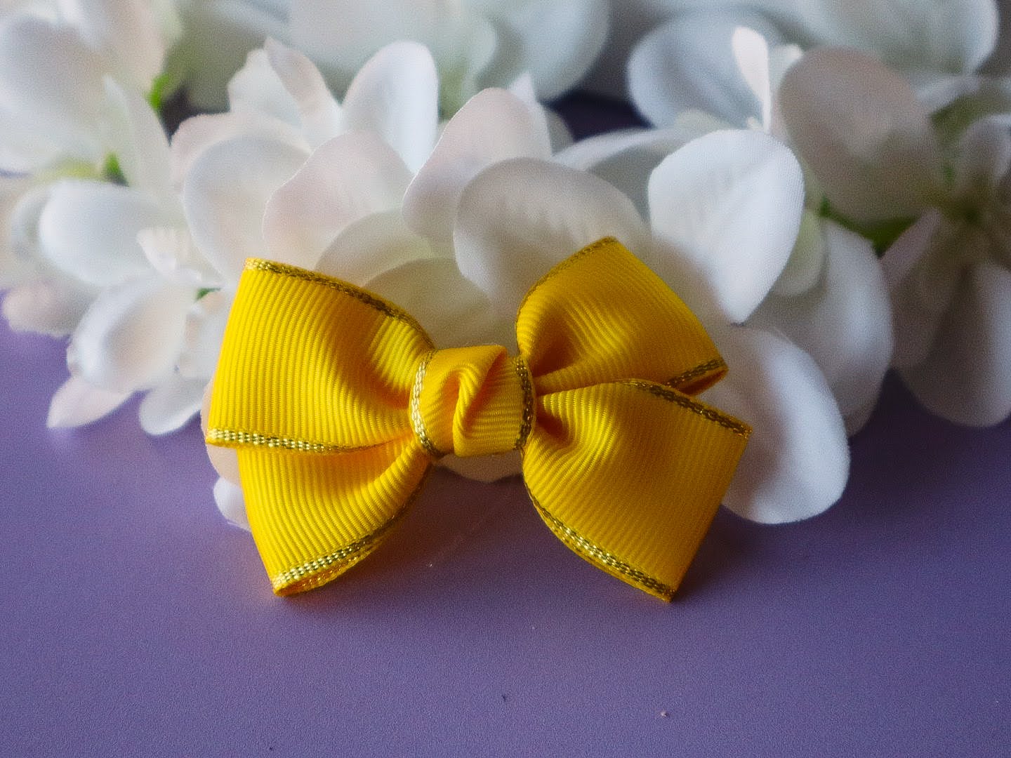 Gold Trim Ribbon Bows – Assorted Colours