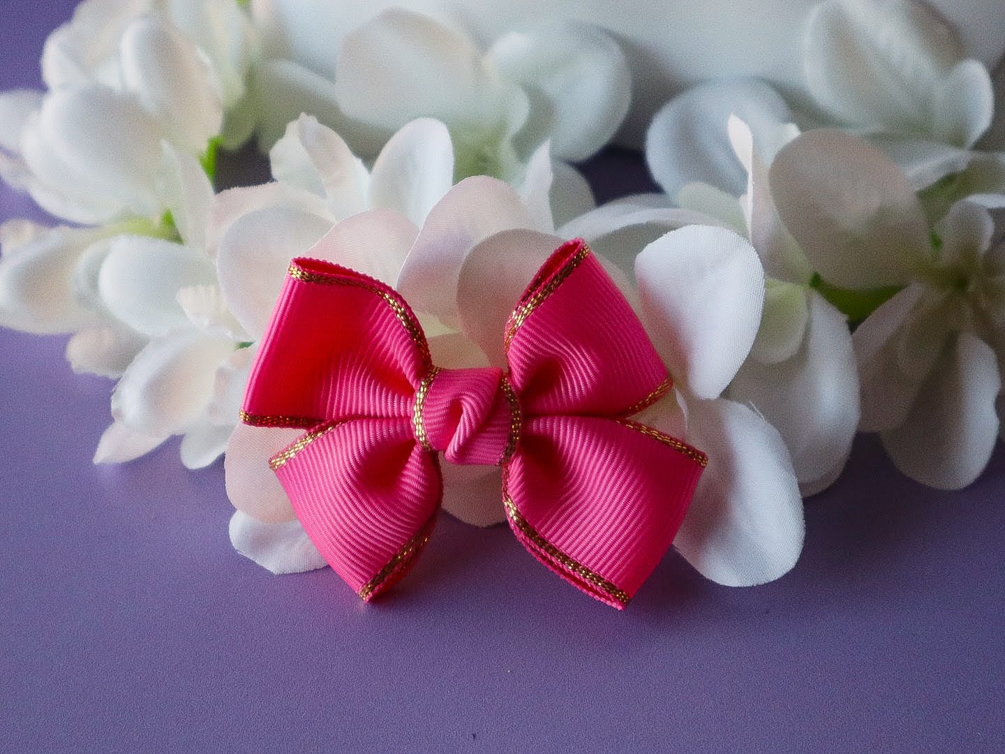 Gold Trim Ribbon Bows – Assorted Colours
