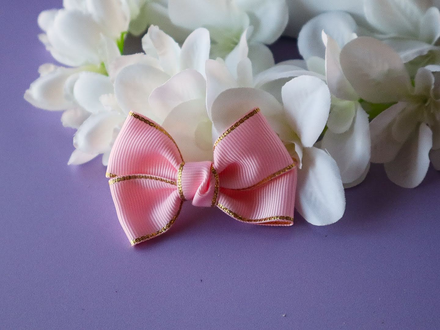Gold Trim Ribbon Bows – Assorted Colours