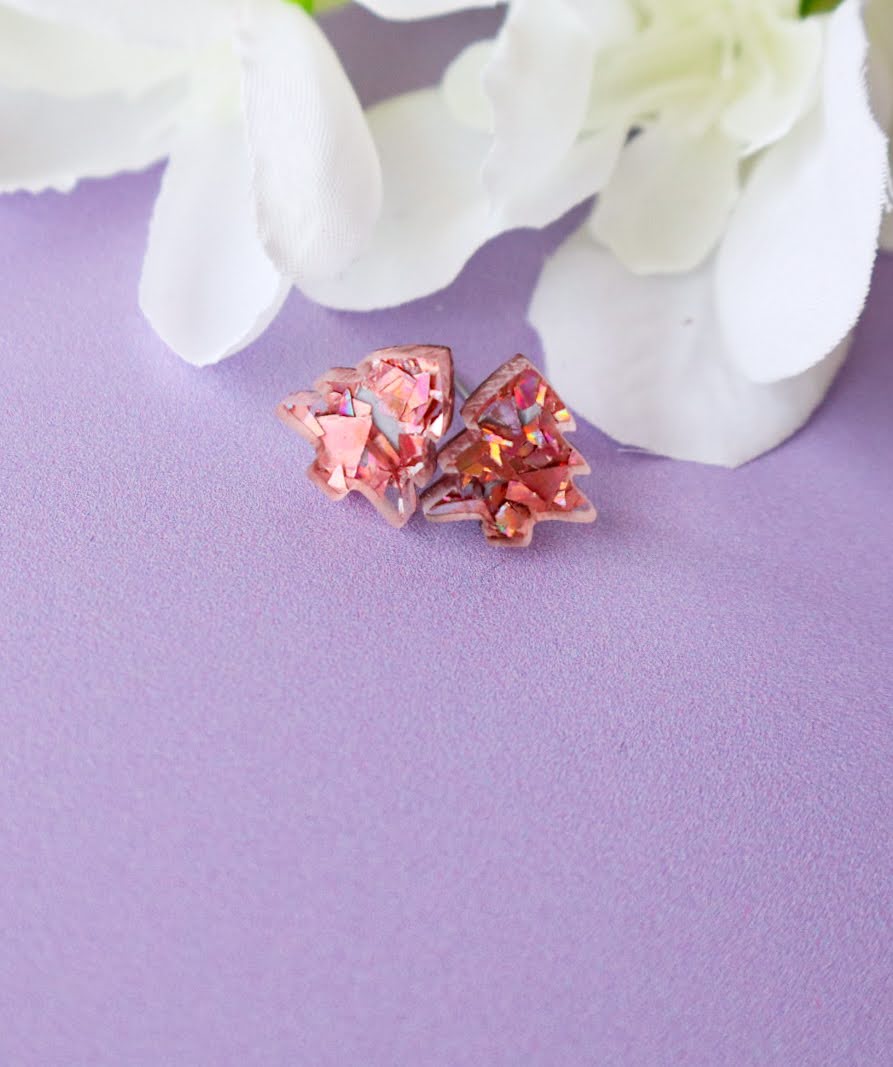 Kids Christmas Tree Studs