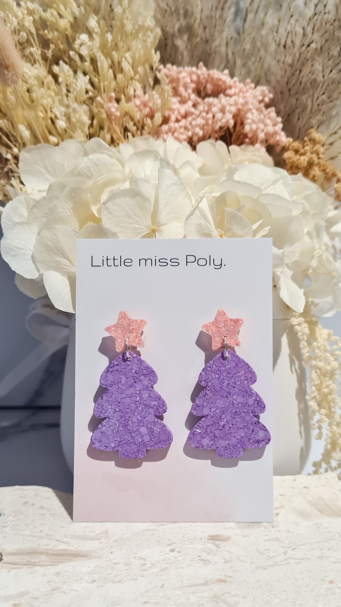 Christmas Tree Dangles & Studs by Little Miss Poly