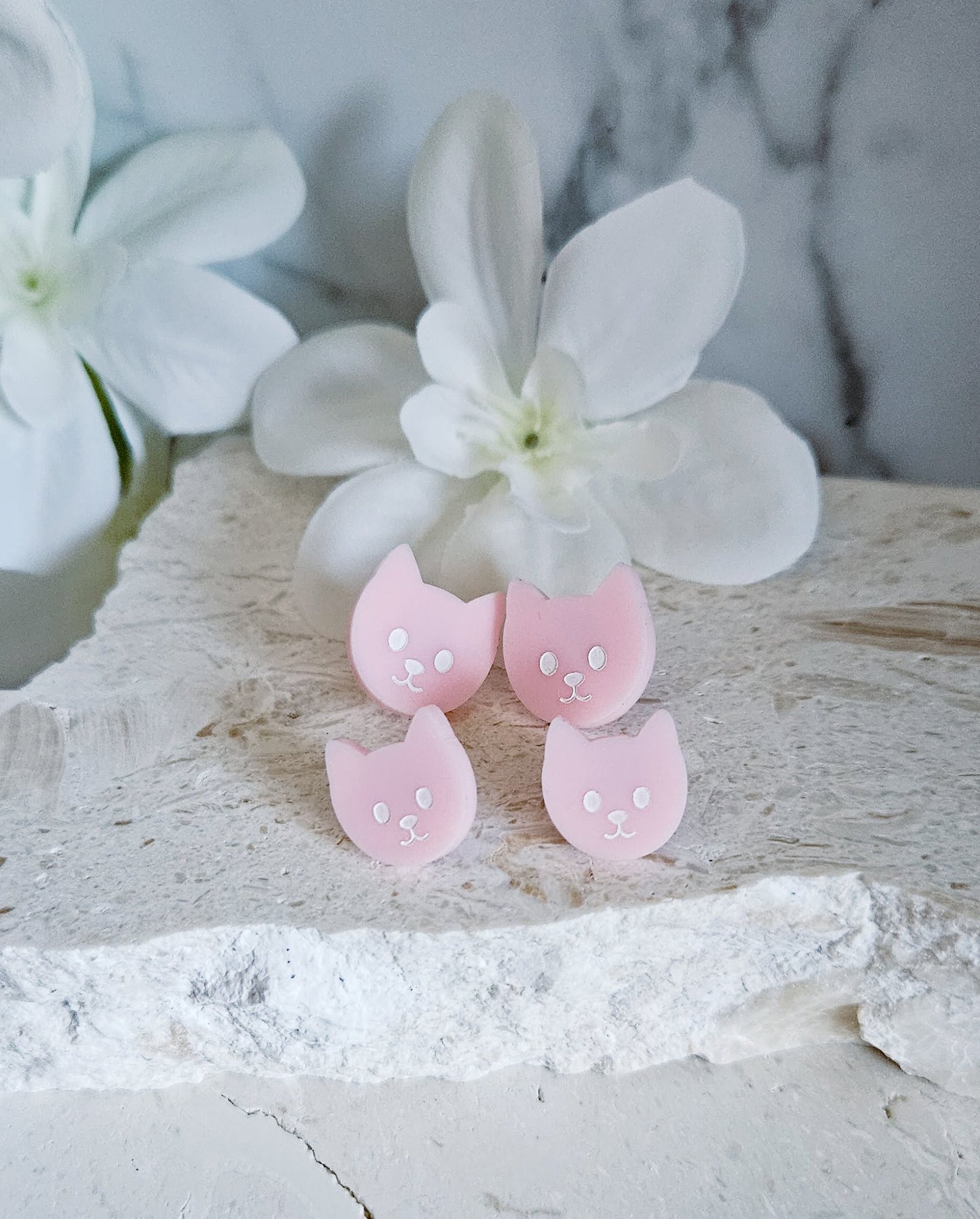Pink Cat Studs