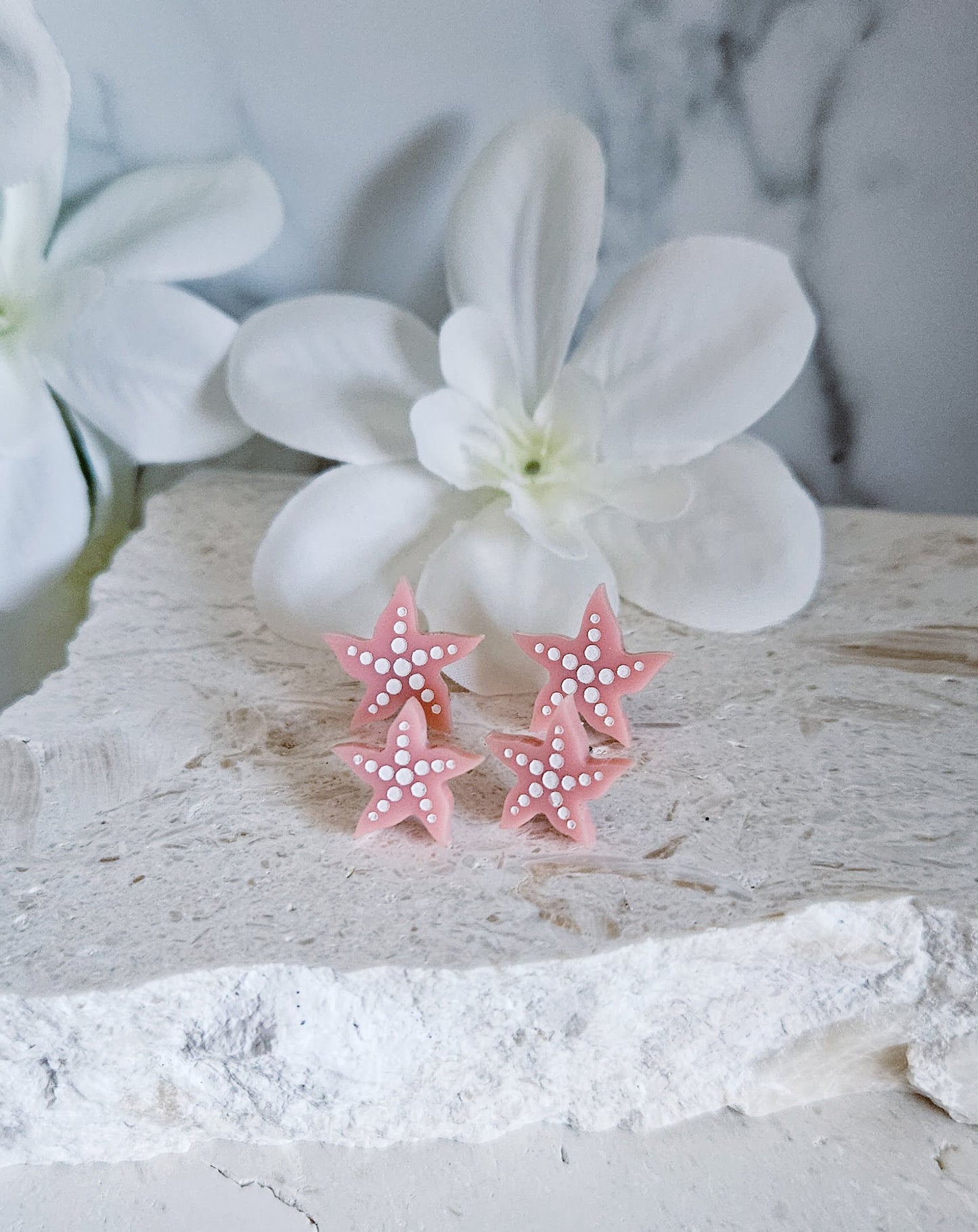Pink Starfish Studs