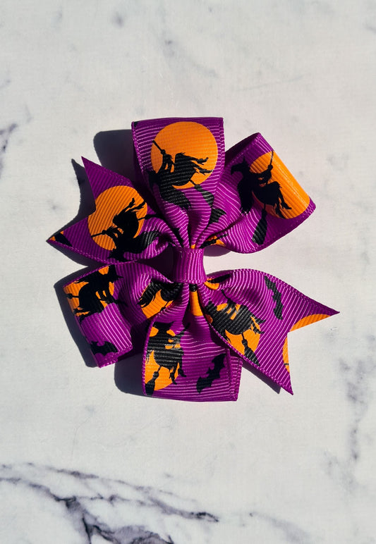Witch on Broom Hair Clip