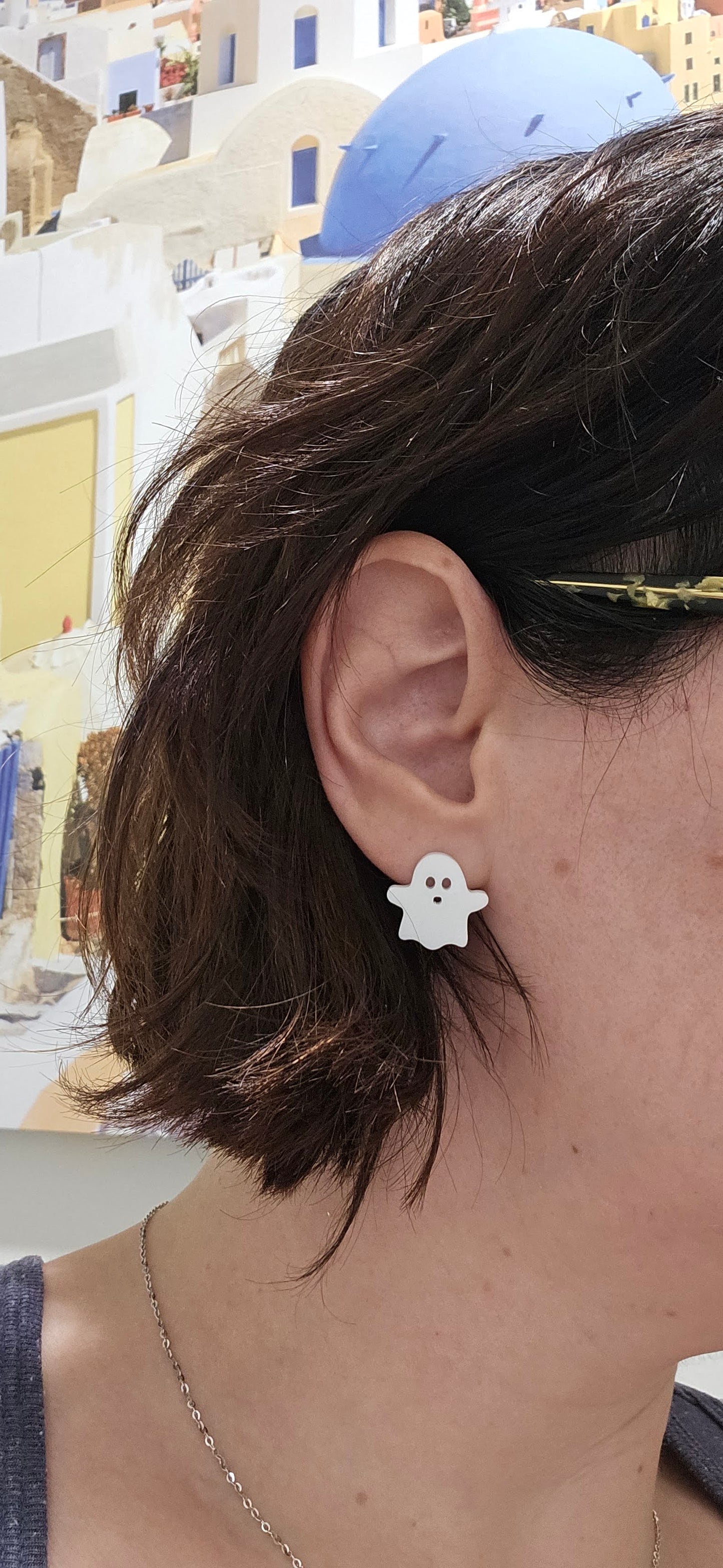 Boo Ghost Halloween Studs