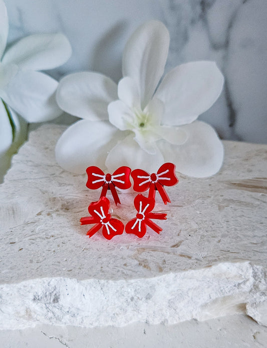 Christmas Ribbon Studs