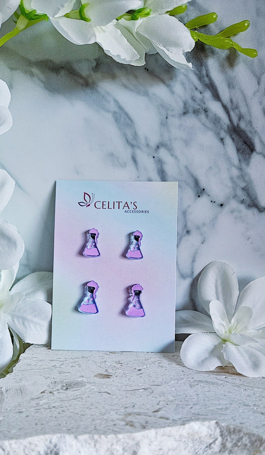 Science Beaker Studs