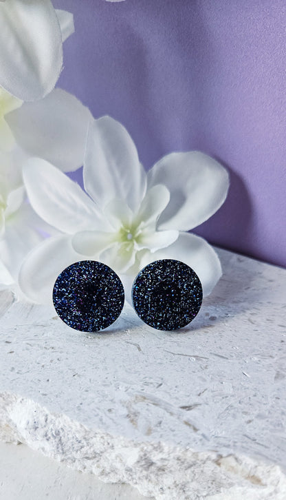 Blue Holographic Glitter|Studs