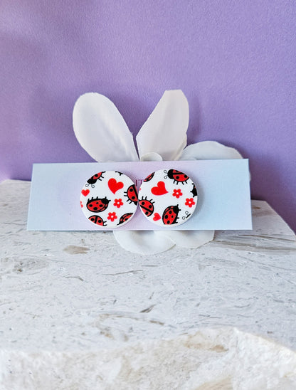 Ladybug Love Studs