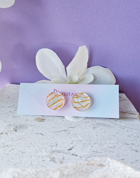 White & Gold Tunnel Foil|Studs