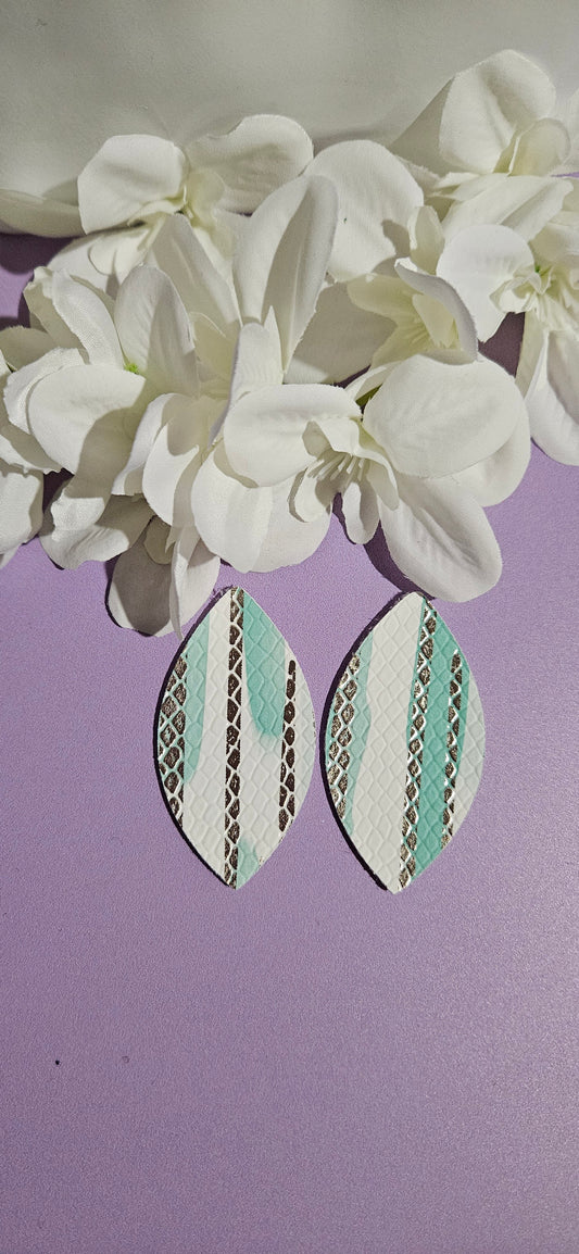 Patterned Leather Dangles