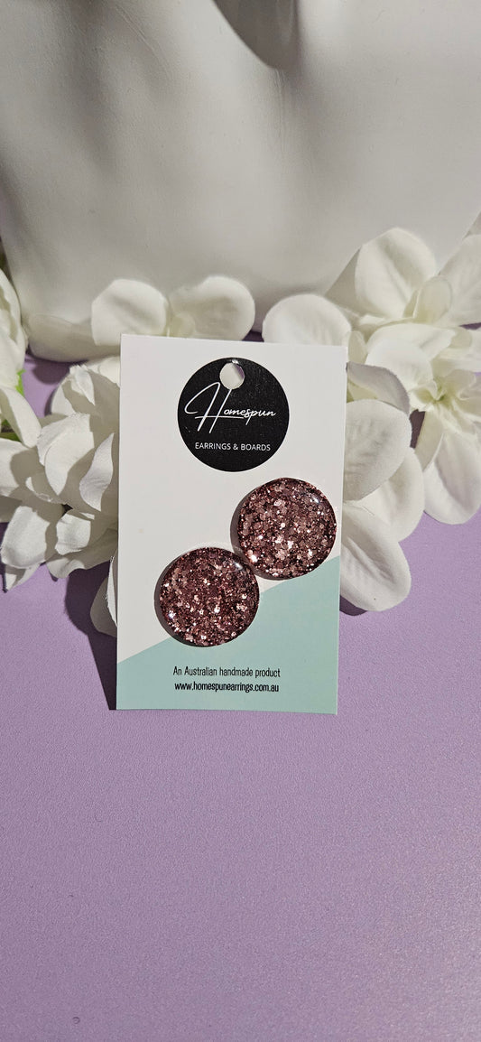 XL Rose Gold Studs-by Homespun Earrings