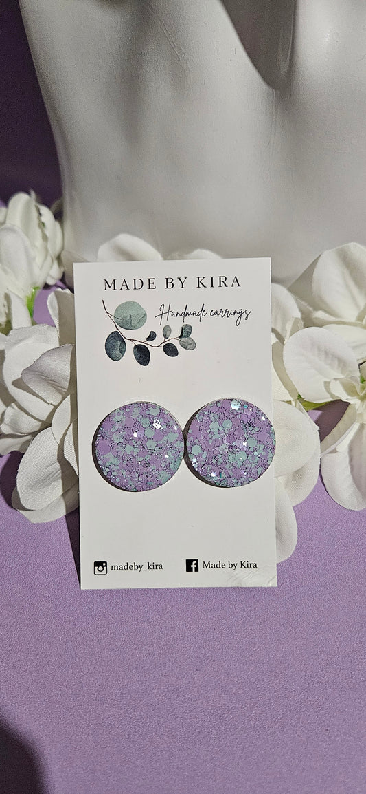 Large Lilac Studs by Made by Kira