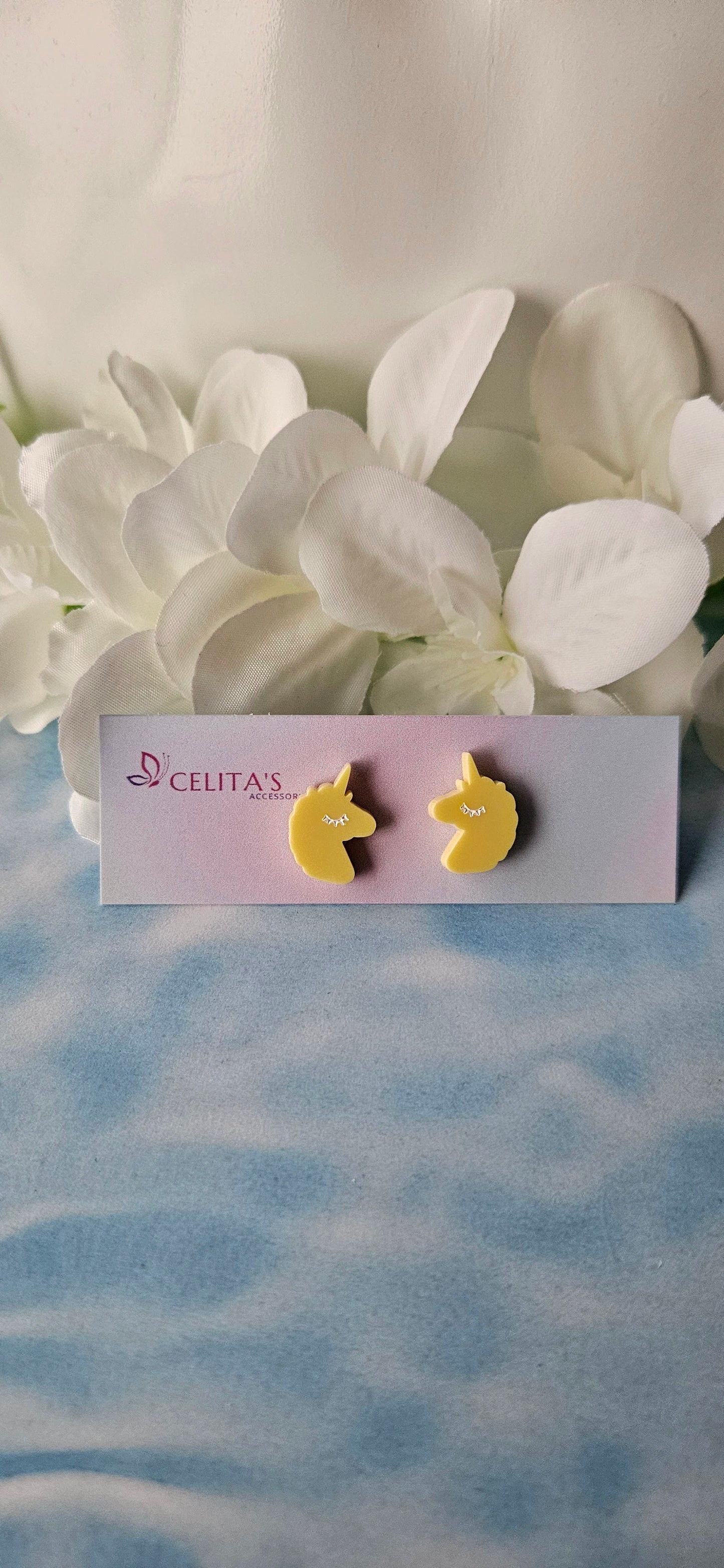 Colourful Unicorn Studs