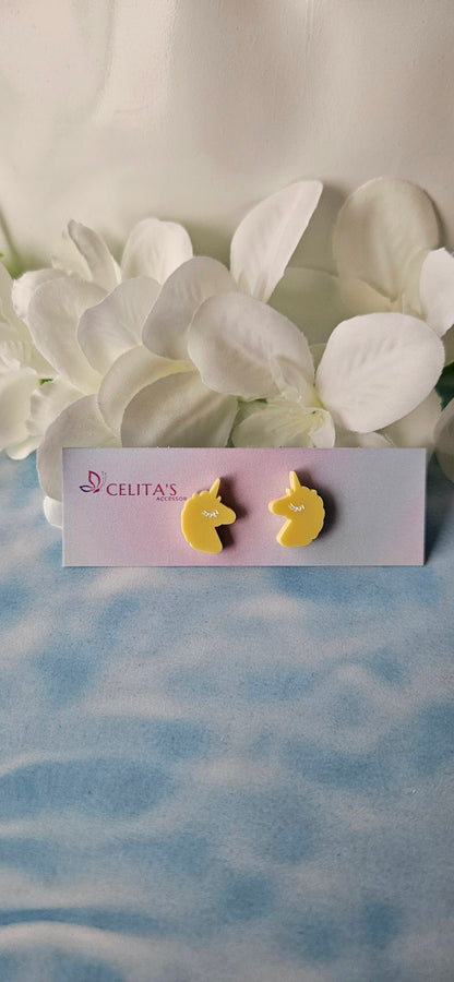 Colourful Unicorn Studs