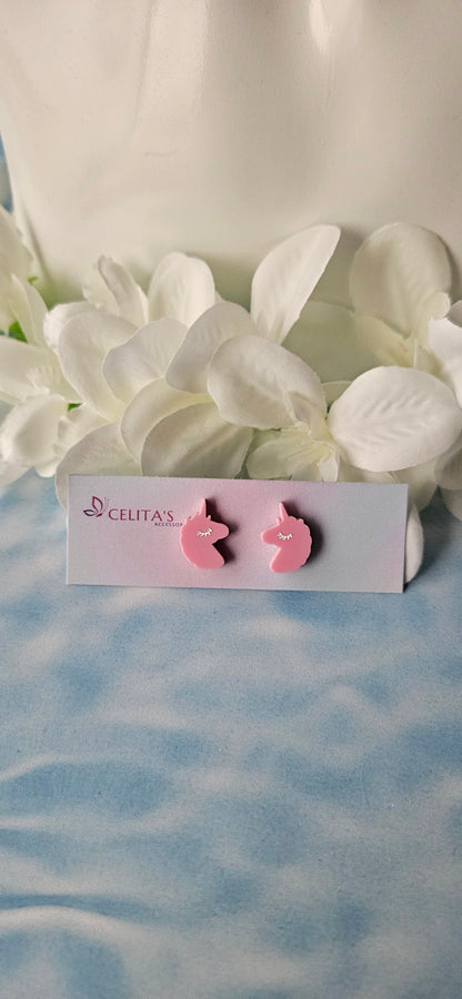 Colourful Unicorn Studs