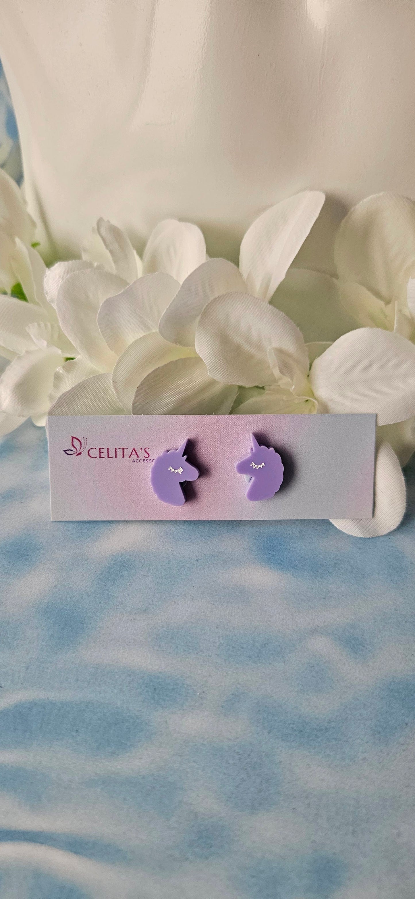 Colourful Unicorn Studs