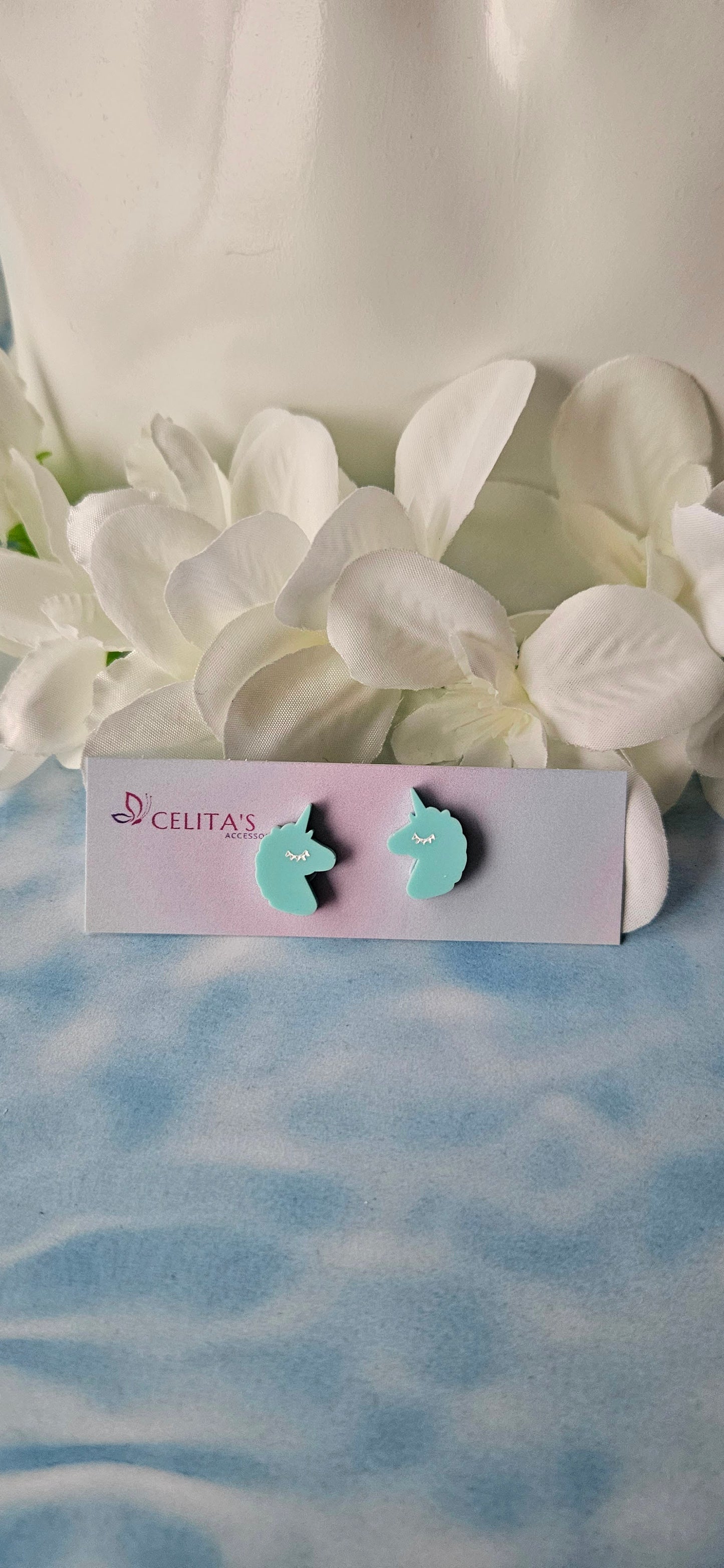 Colourful Unicorn Studs