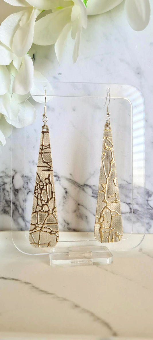 Crackle Gold Dangles