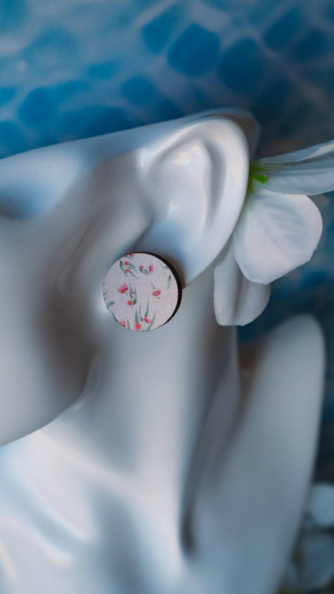 Eucalypt Gum Leaves Studs