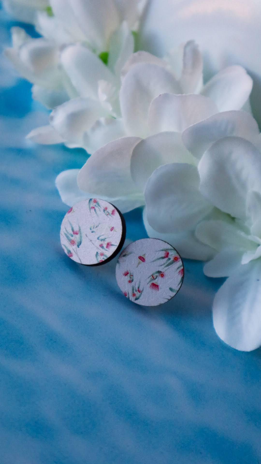 Eucalypt Gum Leaves Studs