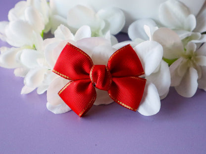 Gold Trim Ribbon Bows – Assorted Colours