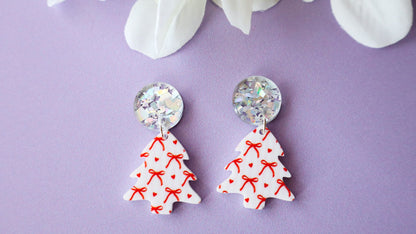 Cotton Candy Bows Mini Christmas Trees