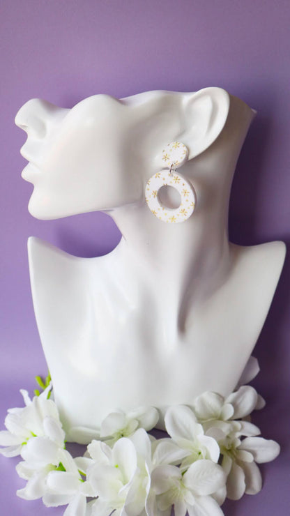 Christmas Snowflake Mini Hoops