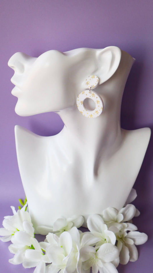 Christmas Snowflake Mini Hoops