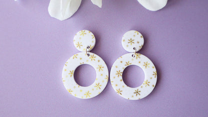 Christmas Snowflake Mini Hoops