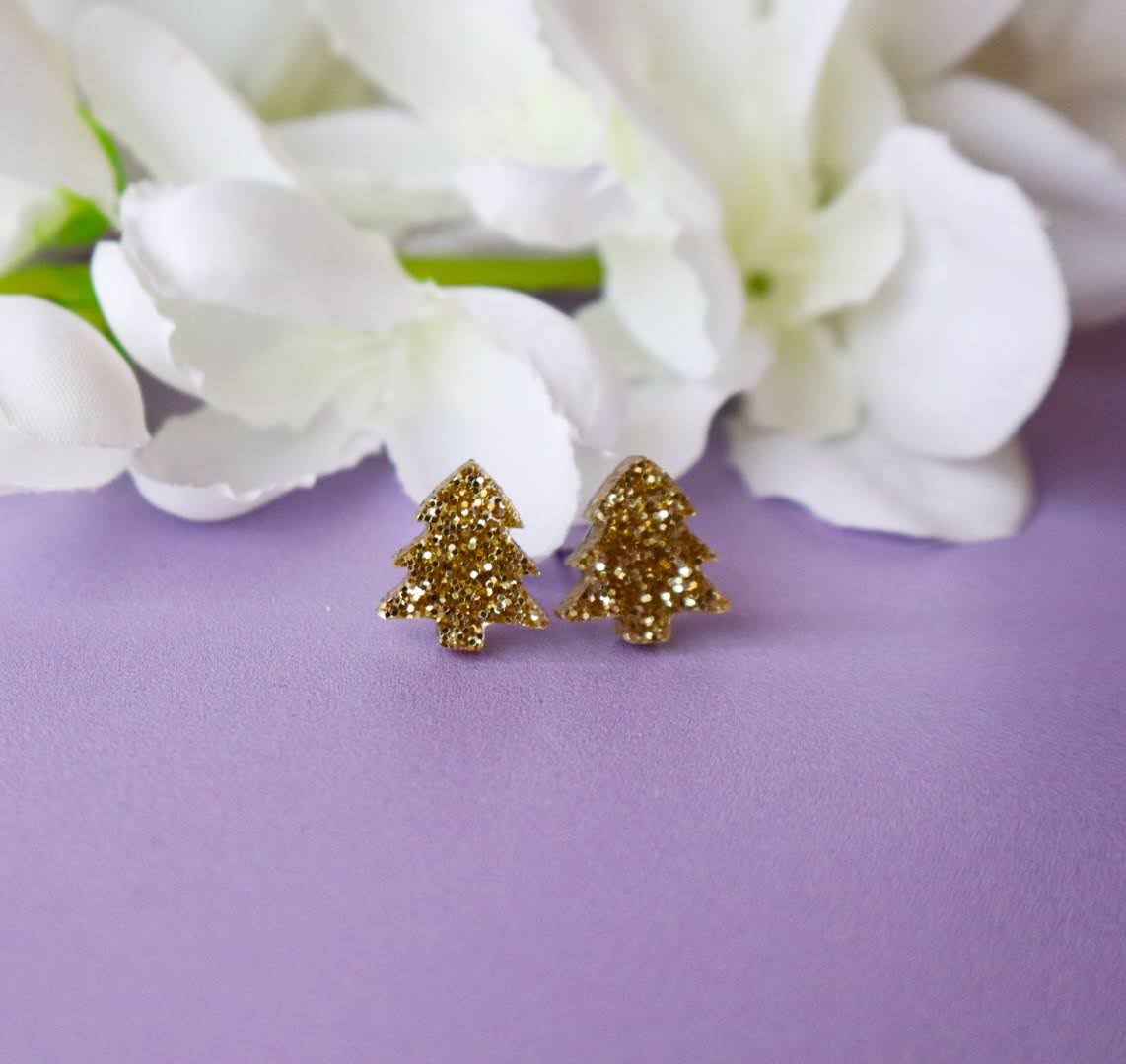 Kids Christmas Tree Studs