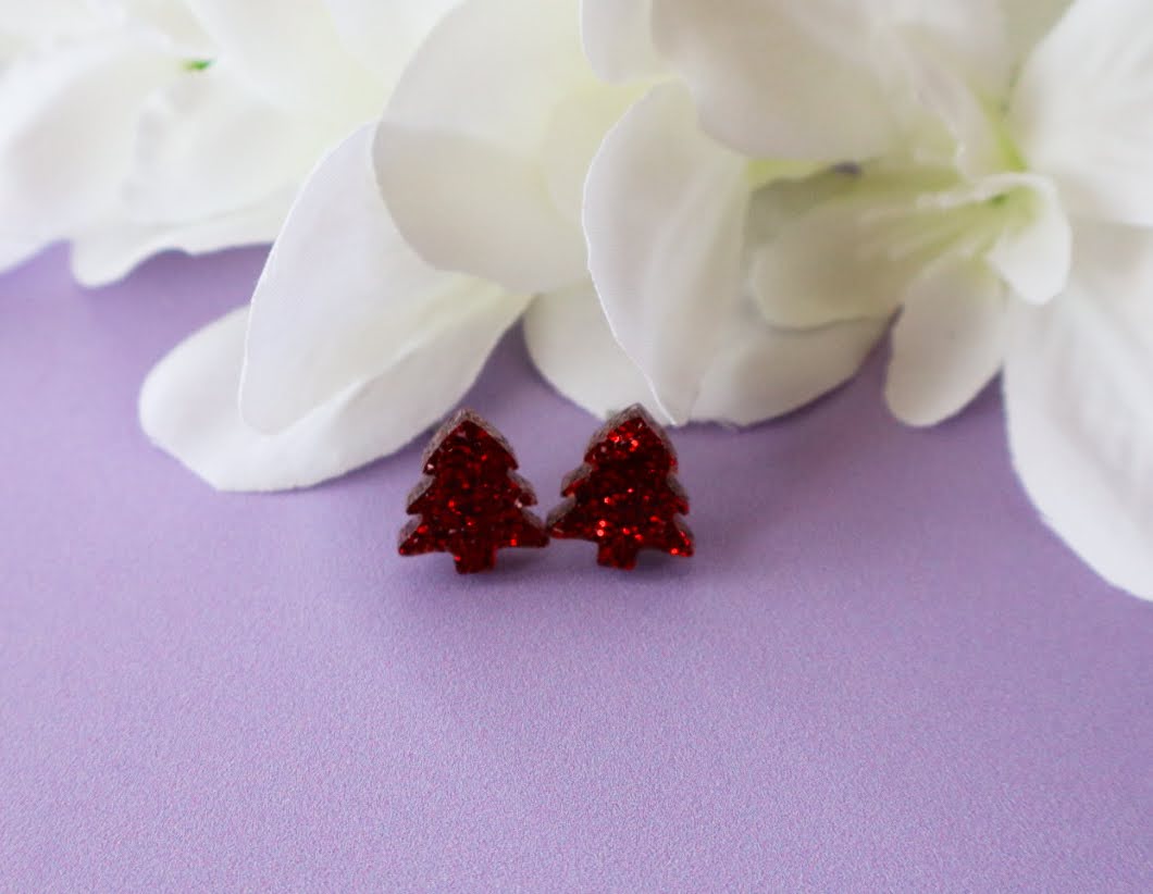 Kids Christmas Tree Studs