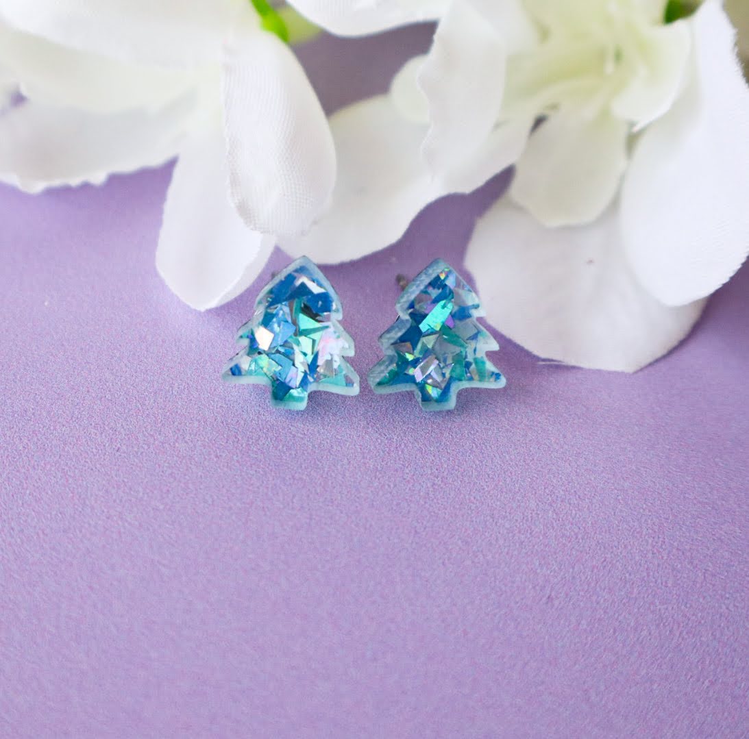 Kids Christmas Tree Studs