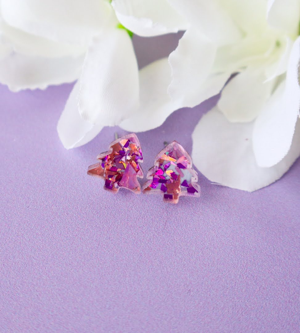 Kids Christmas Tree Studs
